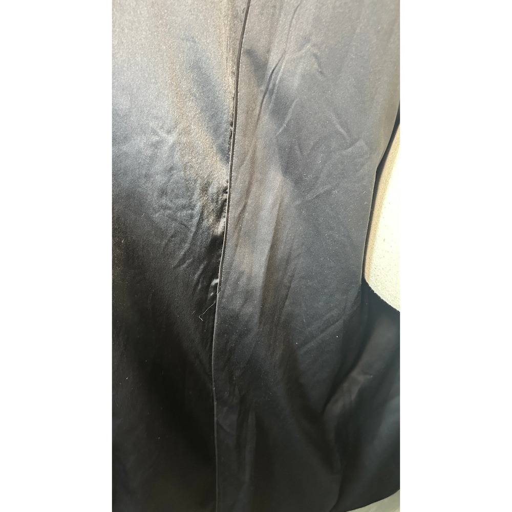 Alice+Olivia Sequin Trench Coat Maxi Long Black Belted Evening Jacket XL NWT - Picture 10 of 11